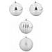 Set di Palle di Natale 4 pcs Argento Plastica - Foto miniatura 1