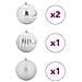 Set di Palle di Natale 4 pcs Argento Plastica - Foto miniatura 3