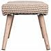 Sgabello In Legno E Cotone Intrecciato Beige 67x30x43h Cm - Foto miniatura 4