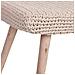 Sgabello In Legno E Cotone Intrecciato Beige 67x30x43h Cm - Foto miniatura 5