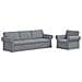 Divano 2 pcs Grigio chiaro 245 x 82 x 80 cm Tessuto - Foto miniatura 1