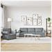 Divano 2 pcs Grigio chiaro 245 x 82 x 80 cm Tessuto - Foto miniatura 3
