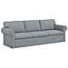 Divano 2 pcs Grigio chiaro 245 x 82 x 80 cm Tessuto - Foto miniatura 5