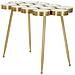 Tavolo Consolle Vkh623-oro-metallo-100x55x70 Cm - Foto miniatura 3