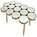 Tavolo Consolle Vkh623-oro-metallo-100x55x70 Cm - Foto miniatura 4