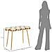 Tavolo Consolle Vkh623-oro-metallo-100x55x70 Cm - Foto miniatura 8