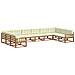 Set di divani da esterno con cuscino 10 pcs Naturale e Crema - Foto miniatura 1