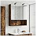 Mobiletto per specchio da bagno Rovere fumé 60 x 14.5 x 70 cm - Foto miniatura 2
