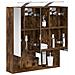Mobiletto per specchio da bagno Rovere fumé 60 x 14.5 x 70 cm - Foto miniatura 3