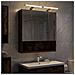 Mobiletto per specchio da bagno Rovere fumé 60 x 14.5 x 70 cm - Foto miniatura 4