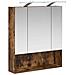 Mobiletto per specchio da bagno Rovere fumé 60 x 14.5 x 70 cm - Foto miniatura 5