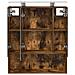 Mobiletto per specchio da bagno Rovere fumé 60 x 14.5 x 70 cm - Foto miniatura 7