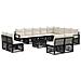 Set Divano da Giardino 13 pcs Nero polyrattan - Foto miniatura 1