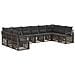 Set Divano da Giardino 10 pcs Grigio polyrattan - Foto miniatura 1