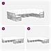 Set Divano da Giardino 10 pcs Grigio polyrattan - Foto miniatura 5