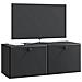 Mobile Porta TV da Muro 78,5 x 31 x 30 cm Nero - Foto miniatura 2