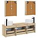 Set di Armadi da Bagno 5 pcs Rovere Sonoma 53 x 15,5 x 70 cm - Foto miniatura 8