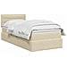 Letto con contenitore LED e materasso Crema 100 x 200 cm - Foto miniatura 3