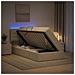 Letto con contenitore LED e materasso Crema 100 x 200 cm - Foto miniatura 4