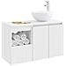Set di mobili per il bagno 2 pz Bianco Legno ingegnerizzato - Foto miniatura 10