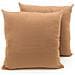 Coppia Cuscini Arredo Imbottiti Tessuto Ottoman In Tinta Unita Biscotto 36 50x50 Biscotto 36 - Foto miniatura 3