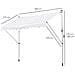 Tenda Da Sole A Muro Con Pali Di Supporto Bianca 300x150cm - Foto miniatura 3