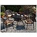 Set Da Pranzo Da Giardino 4 Posti Alluminio Marrone Salento - Foto miniatura 6
