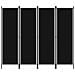 Paravento A 4 Pannelli Nero 200x180 Cm - Foto miniatura 1