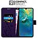 Cadorabo Custodia Compatibile Con Huawei Mate 20 In Lilla Scuro Fiore - Coperchio Protettivo In Design Floreale Con Chiusura Magnetica, Funzione Stand E Slot Per Carte - Foto miniatura 2