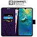 Cadorabo Custodia Compatibile Con Huawei Mate 20 In Lilla Scuro Fiore - Coperchio Protettivo In Design Floreale Con Chiusura Magnetica, Funzione Stand E Slot Per Carte - Foto miniatura 5