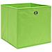 Contenitori 10 pz in Tessuto non Tessuto 28x28x28 cm Verde - Foto miniatura 3