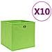 Contenitori 10 pz in Tessuto non Tessuto 28x28x28 cm Verde - Foto miniatura 1