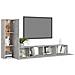 Set Porta Tv 3 Pz Grigio Cemento In Truciolato - Foto miniatura 3