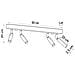 Applique Da Soffitto Eyetech 4 Nero 600x230x30 Mm Acciaio - Foto miniatura 6