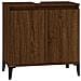 Mobile Lavabo Rovere Marrone 58x33x60 Cm In Legno Multistrato - Foto miniatura 2