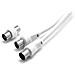 9/28 W cavo coassiale 2 m IEC 9.5mm Bianco - Foto miniatura 1