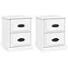 Comodini 2 Pz Bianchi 39x39x47,5 Cm In Legno Multistrato - Foto miniatura 2