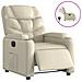 Poltrona Reclinabile Elettrica Crema In Similpelle - Foto miniatura 2