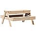 Tavolo Picnic Con Sabbiera Per Bambini Legno Massello Di Pino - Foto miniatura 1