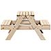 Tavolo Picnic Con Sabbiera Per Bambini Legno Massello Di Pino - Foto miniatura 8