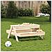 Tavolo Picnic Con Sabbiera Per Bambini Legno Massello Di Pino - Foto miniatura 10