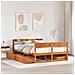 Letto Senza Materasso Marrone Cera 140x190 Cm In Legno Di Pino - Foto miniatura 1
