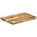 Piano Tavolo Bordi Vivi 50x40x3,8cm Legno Massello Mango Grezzo - Foto miniatura 2