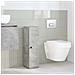 Mobile Da Bagno Con Portarotolo Grigio Cemento 20,5x22x72 Cm - Foto miniatura 3