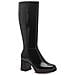 Black Casual Closed Long Heeled Boot Stivali Sintetico E Tessile Scarpe Donna Nero Eu 37, 1-25533-43 001 - Foto miniatura 1