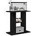 Supporto Acquario 60x30x60 cm Legno Multistrato Rovere Nero - Foto miniatura 3