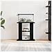 Supporto Acquario 60x30x60 cm Legno Multistrato Rovere Nero - Foto miniatura 5