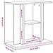 Supporto Acquario 60x30x60 cm Legno Multistrato Rovere Nero - Foto miniatura 7