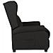 Poltrona Reclinabile In Tessuto Nero - Foto miniatura 3