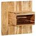 Comodino 50x27x50 Cm In Legno Massello Di Acacia - Foto miniatura 1